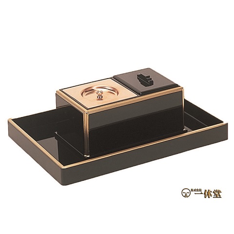 廻し香炉セット　黒塗渕金