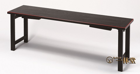 木製座卓兼用法要机(黒面朱)6尺　幅180×奥行60×高さ60㎝