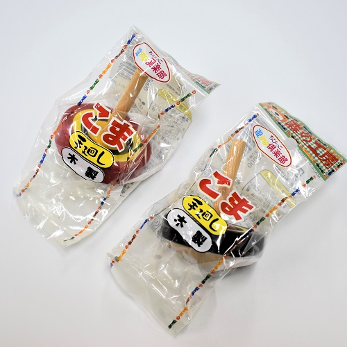 手廻しこま木製　赤と黒