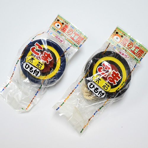 こま木芯ひも付　青と黒